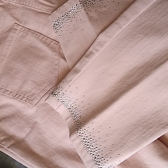 PEACH JEWEL TRIMMED PULLON JEANS,NWT,SIZE12 - Picture 5 of 6